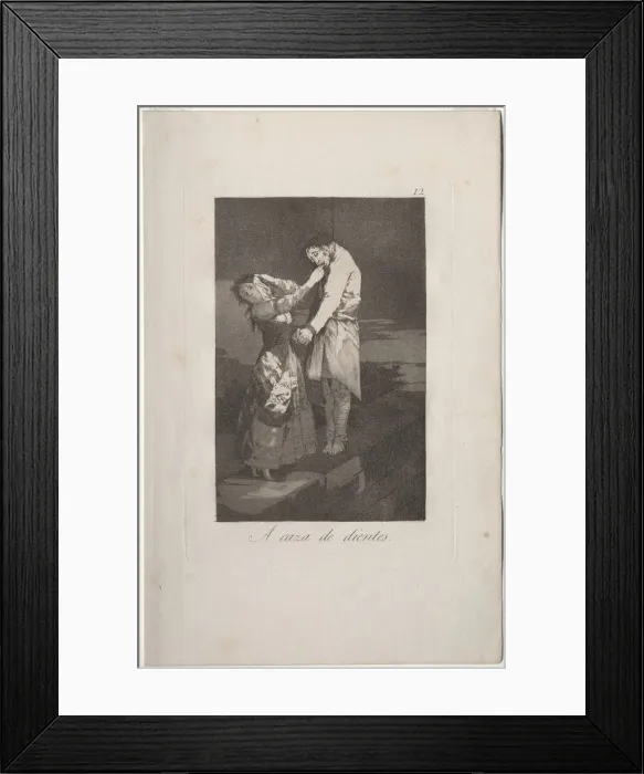 Framed Print : Caprichos: Out Hunting for Teeth. Creator: Francisco de Goya (Spanish, 1746-1828) Framed Print : Caprichos: Out Hunting for Teeth. Creator: Francisco de Goya (Spanish, 1746-1828)