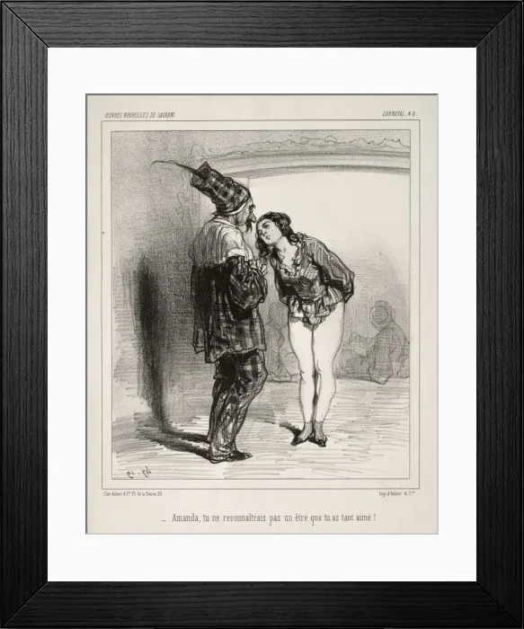 Framed Print : Carnaval. Creator: Paul Gavarni (French, 1804-1866) Framed Print : Carnaval. Creator: Paul Gavarni (French, 1804-1866)