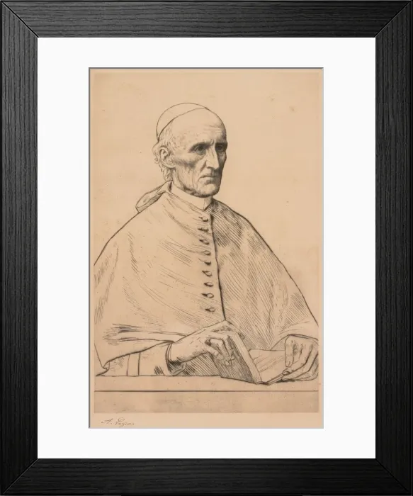 Framed Print : Cardinal Manning. Creator: Alphonse Legros (French, 1837-1911) Framed Print : Cardinal Manning. Creator: Alphonse Legros (French, 1837-1911)