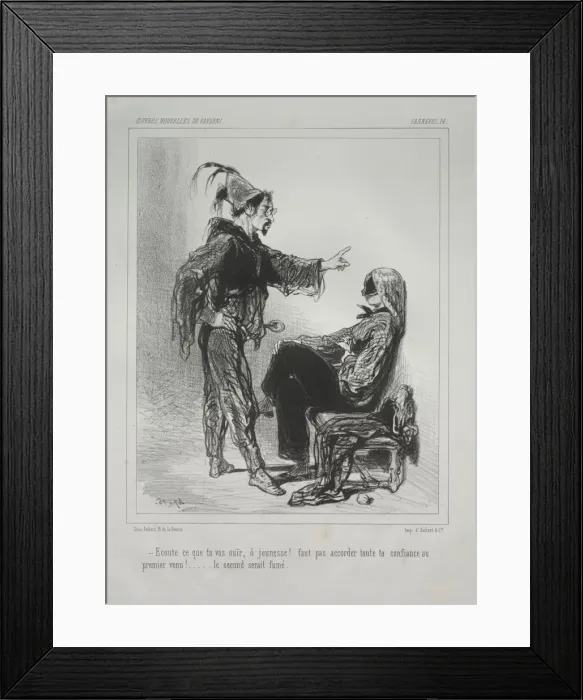 Framed Print : Carnaval. Creator: Paul Gavarni (French, 1804-1866) Framed Print : Carnaval. Creator: Paul Gavarni (French, 1804-1866)