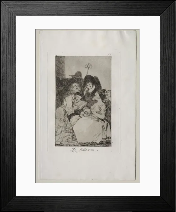 Framed Print : Caprichos: The Filiation. Creator: Francisco de Goya (Spanish, 1746-1828) Framed Print : Caprichos: The Filiation. Creator: Francisco de Goya (Spanish, 1746-1828)