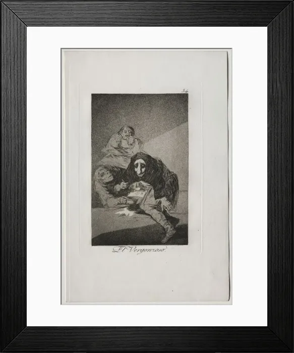 Framed Print : Caprichos: The Shamefaced One. Creator: Francisco de Goya (Spanish, 1746-1828) Framed Print : Caprichos: The Shamefaced One. Creator: Francisco de Goya (Spanish, 1746-1828)