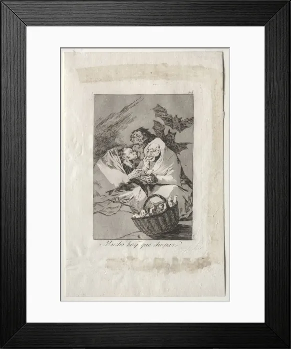 Framed Print : Caprichos: There is Plenty to Suck, 1799. Creator: Francisco de Goya (Spanish, 1746-1828) Framed Print : Caprichos: There is Plenty to Suck, 1799. Creator: Francisco de Goya (Spanish, 1746-1828)
