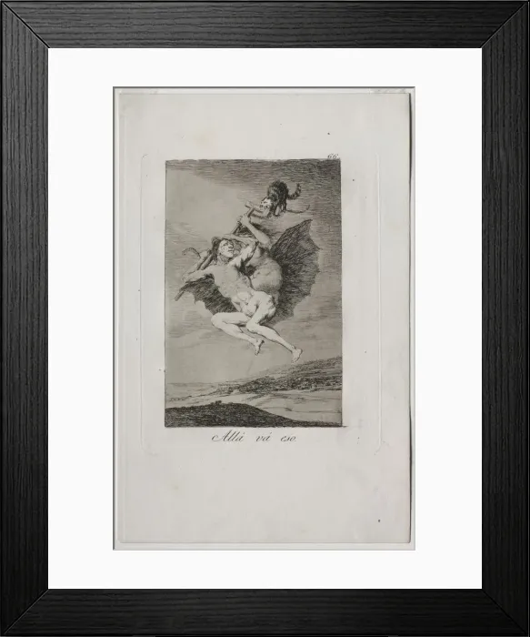 Framed Print : Caprichos: There It Goes Creator: Francisco de Goya (Spanish, 1746-1828)