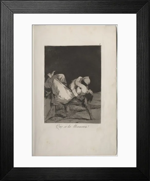 Framed Print : Caprichos: They Carried Her Off!. Creator: Francisco de Goya (Spanish, 1746-1828) Framed Print : Caprichos: They Carried Her Off!. Creator: Francisco de Goya (Spanish, 1746-1828)