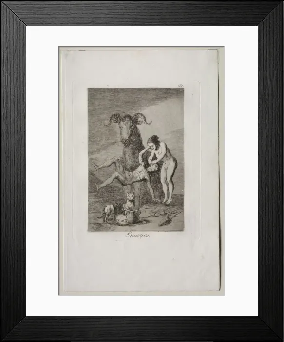 Framed Print : Caprichos: Trials. Creator: Francisco de Goya (Spanish, 1746-1828) Framed Print : Caprichos: Trials. Creator: Francisco de Goya (Spanish, 1746-1828)