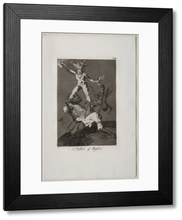 Framed Print : Caprichos: To Rise and to Fall. Creator: Francisco de Goya (Spanish, 1746-1828) Framed Print : Caprichos: To Rise and to Fall. Creator: Francisco de Goya (Spanish, 1746-1828)