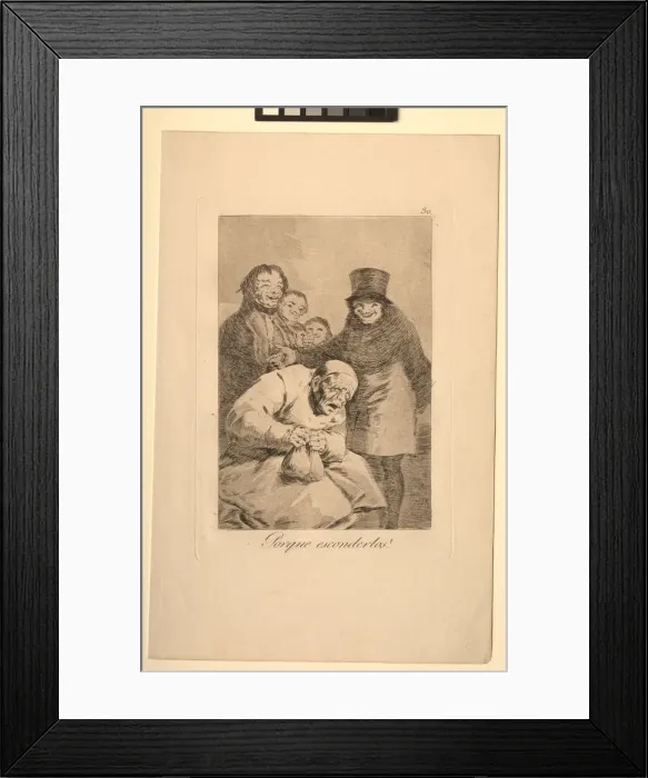 Framed Print : Caprichos: Why Hide Them?. Creator: Francisco de Goya (Spanish, 1746-1828) Framed Print : Caprichos: Why Hide Them?. Creator: Francisco de Goya (Spanish, 1746-1828)
