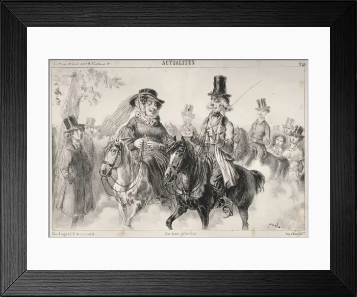 Framed Print : Actualites: Dis donc Madame Miroton il paraitrait que cest nous qui donnons le ton Framed Print : Actualites: Dis donc Madame Miroton il paraitrait que cest nous qui donnons le ton