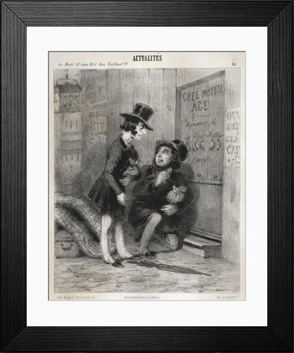 Framed Print : Actualites: He mon vieux! cest comme cela quon fait les affaires aujourdhui! on affice Framed Print : Actualites: He mon vieux! cest comme cela quon fait les affaires aujourdhui! on affice