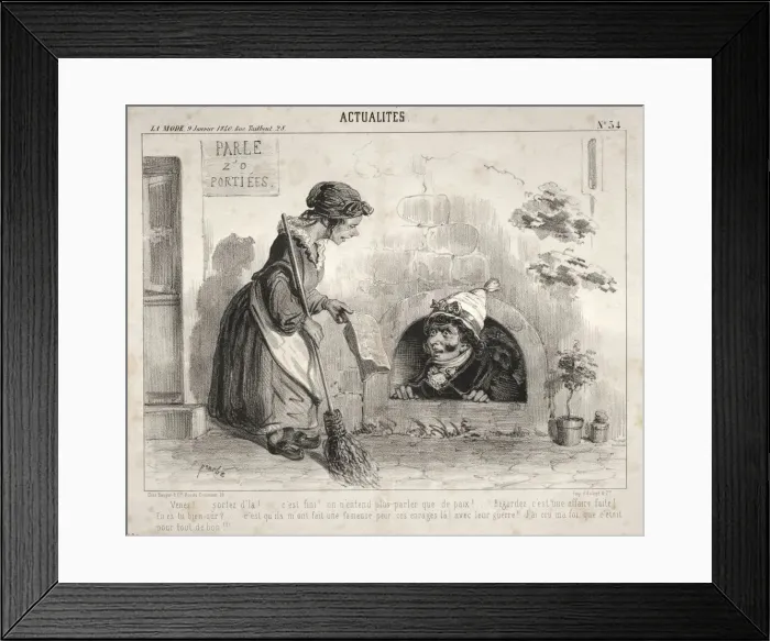 Framed Print : Actualites: Venez!... sortez dla!... cest fini! on nentend plus parler que de paix Framed Print : Actualites: Venez!... sortez dla!... cest fini! on nentend plus parler que de paix