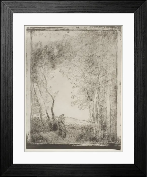 Framed Print : A Young Mother at the Entrance of a Wood, original impression 1856, printed in 1921 Framed Print : A Young Mother at the Entrance of a Wood, original impression 1856, printed in 1921