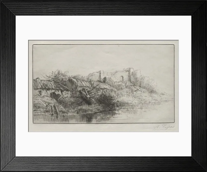 Framed Print : Abandoned Village. Creator: Alphonse Legros (French, 1837-1911) Framed Print : Abandoned Village. Creator: Alphonse Legros (French, 1837-1911)