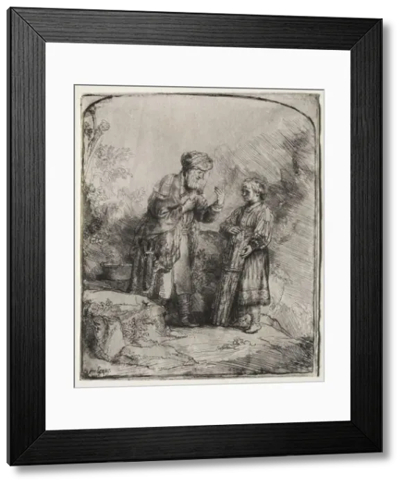 Framed Print : Abraham and Isaac, 1645. Creator: Rembrandt van Rijn (Dutch, 1606-1669) Framed Print : Abraham and Isaac, 1645. Creator: Rembrandt van Rijn (Dutch, 1606-1669)