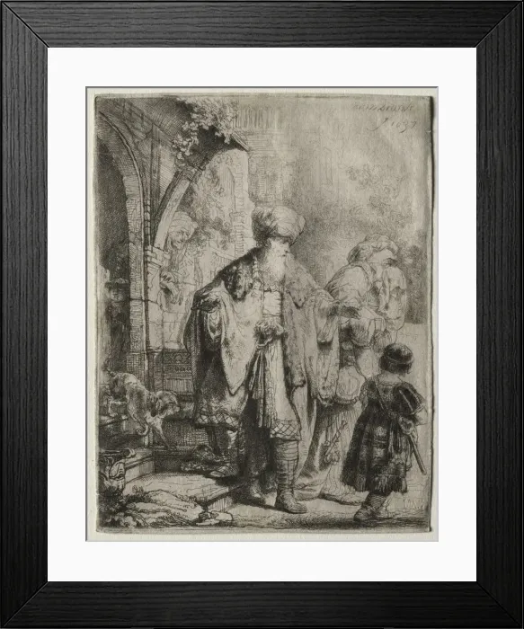 Framed Print : Abraham Casting out Hagar and Ishmael, 1637. Creator: Rembrandt van Rijn (Dutch, 1606-1669) Framed Print : Abraham Casting out Hagar and Ishmael, 1637. Creator: Rembrandt van Rijn (Dutch, 1606-1669)