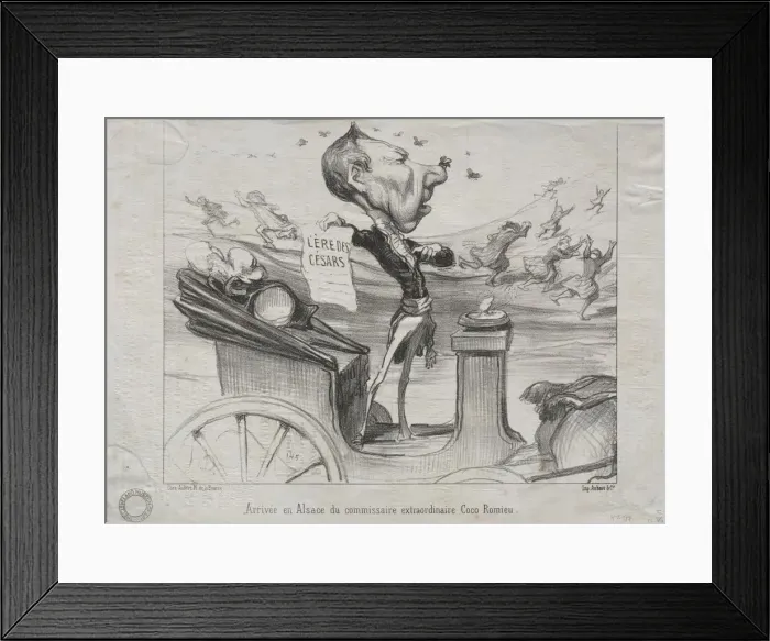 Framed Print : Actualities (No. 81): The Arrival in Alsace of the extraordinary commissioner, Coco Romieu, 1850 Framed Print : Actualities (No. 81): The Arrival in Alsace of the extraordinary commissioner, Coco Romieu, 1850
