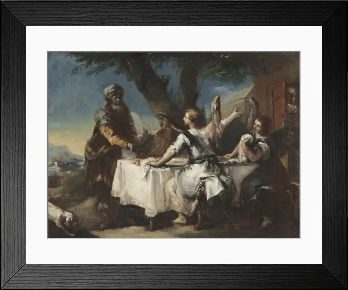 Framed Print : Abraham Welcoming the Three Angels, 1750s. Creator: Francesco Guardi (Italian, 1712-1793) Framed Print : Abraham Welcoming the Three Angels, 1750s. Creator: Francesco Guardi (Italian, 1712-1793)