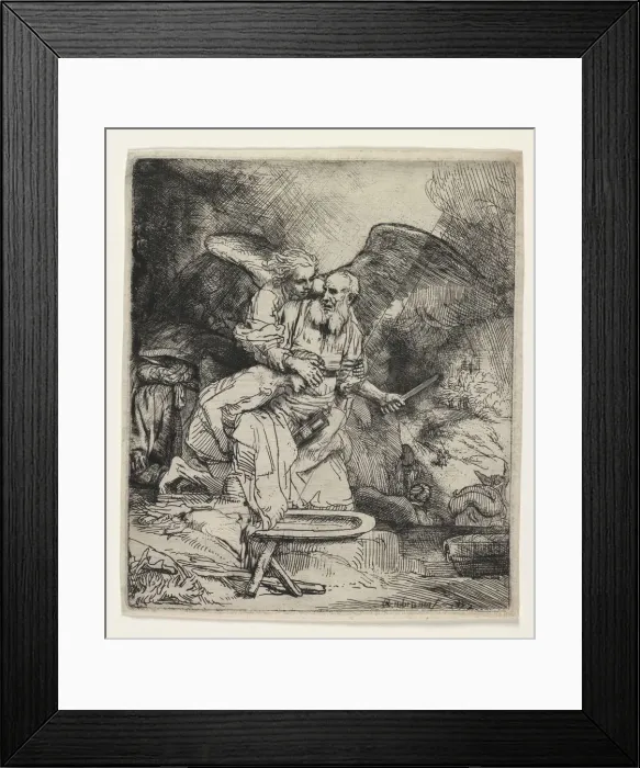 Framed Print : Abrahams Sacrifice, 1655. Creator: Rembrandt van Rijn (Dutch, 1606-1669)