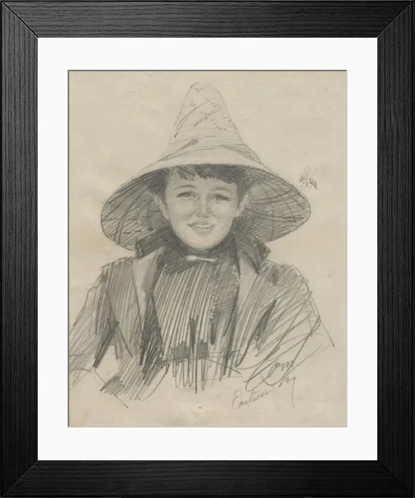 Framed Print : Ada Lymon (Woman in a Large Hat), 1887. Creator: Anders Zorn (Swedish, 1860-1920) Framed Print : Ada Lymon (Woman in a Large Hat), 1887. Creator: Anders Zorn (Swedish, 1860-1920)