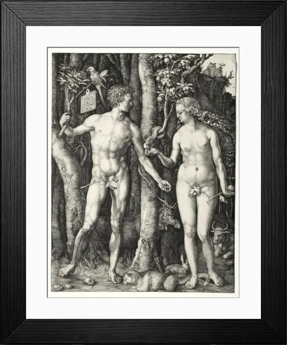 Framed Print : Adam and Eve, 1504. Creator: Albrecht Dürer (German, 1471-1528) Framed Print : Adam and Eve, 1504. Creator: Albrecht Dürer (German, 1471-1528)