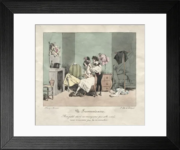 Framed Print : Administrative Customs: Supernumerary. Creator: Henry Bonaventure Monnier (French, 1805-1877) Framed Print : Administrative Customs: Supernumerary. Creator: Henry Bonaventure Monnier (French, 1805-1877)