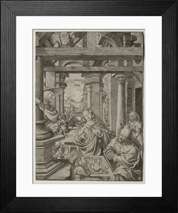 Framed Print : Adoration of the Shepherd, c. 1522-1525. Creator: Frans Crabbe van Esplegem (Flemish, c Framed Print : Adoration of the Shepherd, c. 1522-1525. Creator: Frans Crabbe van Esplegem (Flemish, c