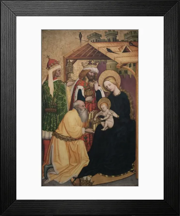 Framed Print : Adoration of the Magi, early 1440s. Creator: Konrad Laib (German) Framed Print : Adoration of the Magi, early 1440s. Creator: Konrad Laib (German)