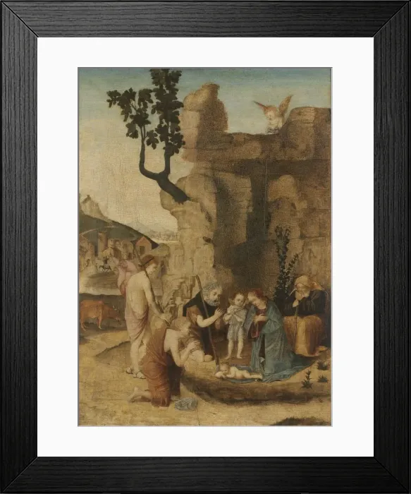 Framed Print : Adoration of the Shepherds, c. 1500. Creator: Unknown Framed Print : Adoration of the Shepherds, c. 1500. Creator: Unknown