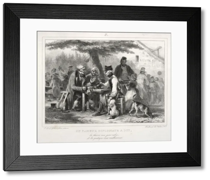 Framed Print : Album for 1832: Un famous diplomat a dit... 1832. Creator: Auguste Raffet (French Framed Print : Album for 1832: Un famous diplomat a dit... 1832. Creator: Auguste Raffet (French