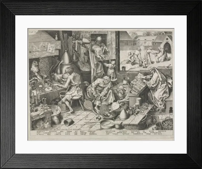 Framed Print : Alchemist. Creator: Philip Galle (Flemish, 1537-1612) Framed Print : Alchemist. Creator: Philip Galle (Flemish, 1537-1612)