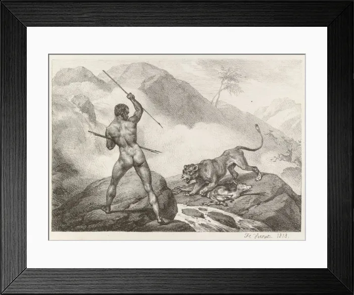 Framed Print : African Hunter (Chasseur Africain), 1818. Creator: Horace Vernet (French, 1789-1863) Framed Print : African Hunter (Chasseur Africain), 1818. Creator: Horace Vernet (French, 1789-1863)