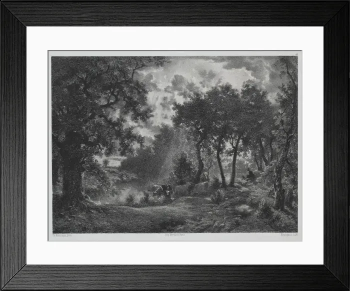 Framed Print : After the Shower. Creator: Francois-Louis Francais (French, 1814-1897) Framed Print : After the Shower. Creator: Francois-Louis Francais (French, 1814-1897)