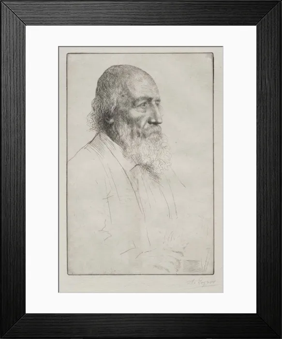 Framed Print : Alfred Lord Tennyson. Creator: Alphonse Legros (French, 1837-1911) Framed Print : Alfred Lord Tennyson. Creator: Alphonse Legros (French, 1837-1911)