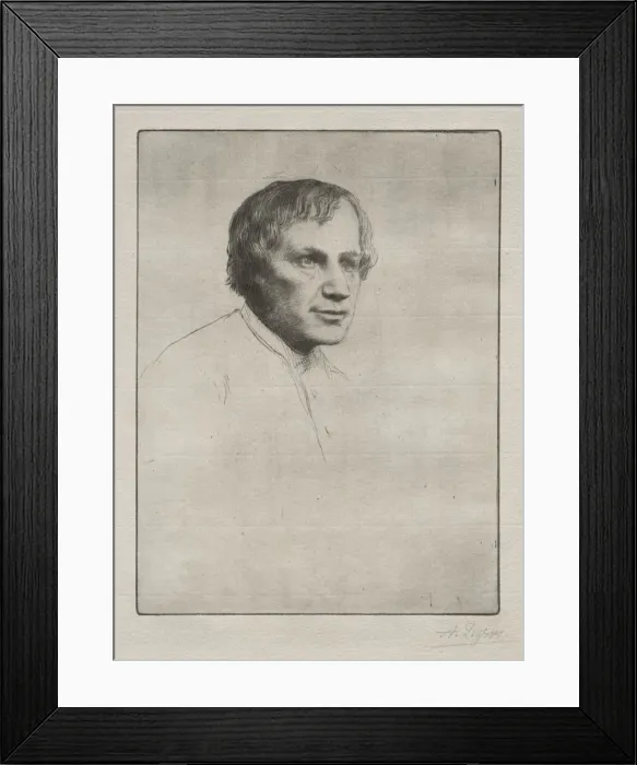 Framed Print : Alfred Stevens. Creator: Alphonse Legros (French, 1837-1911) Framed Print : Alfred Stevens. Creator: Alphonse Legros (French, 1837-1911)