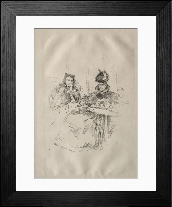 Framed Print : Afternoon Tea, Mrs. Phillips and Mrs. Charles Whibley. Creator: James McNeill Whistler (American Framed Print : Afternoon Tea, Mrs. Phillips and Mrs. Charles Whibley. Creator: James McNeill Whistler (American
