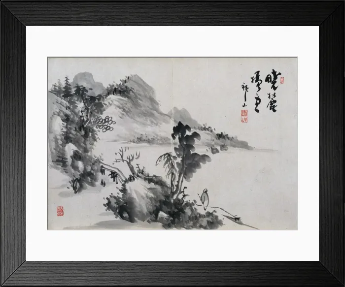 Framed Print : Album of Landscape Sketches, 19th Century. Creator: Yoshitsugu Haizan (Japanese, 1846-1915) Framed Print : Album of Landscape Sketches, 19th Century. Creator: Yoshitsugu Haizan (Japanese, 1846-1915)