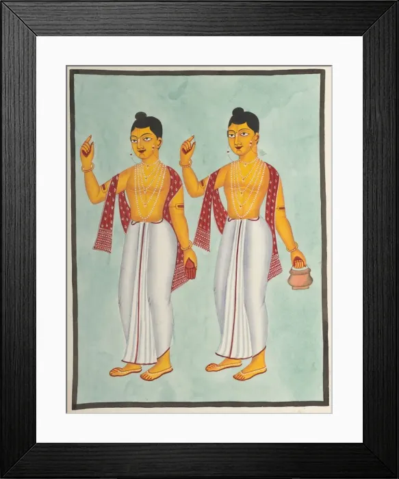 Framed Print : Gaur and Nitai, 1800s. Creator: Unknown Framed Print : Gaur and Nitai, 1800s. Creator: Unknown