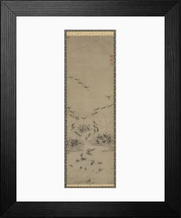 Framed Print : Geese Returning Home, 1500s. Creator: Unknown Framed Print : Geese Returning Home, 1500s. Creator: Unknown