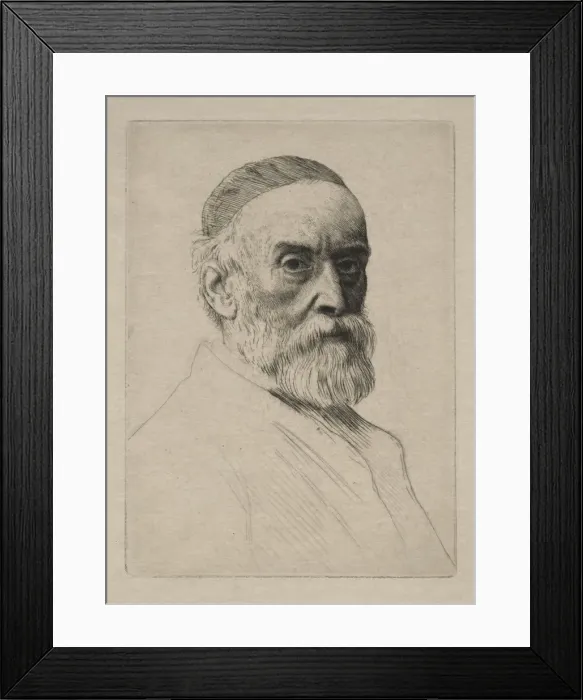 Framed Print : George Frederick Watts. Creator: Alphonse Legros (French, 1837-1911) Framed Print : George Frederick Watts. Creator: Alphonse Legros (French, 1837-1911)