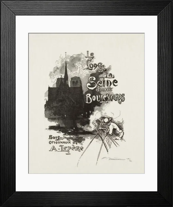 Framed Print : Frontispiece: Le long de la Seine et des Boulevards. Creator: Auguste Louis Lepere (French Framed Print : Frontispiece: Le long de la Seine et des Boulevards. Creator: Auguste Louis Lepere (French