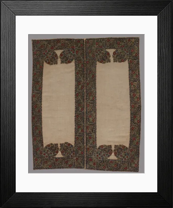 Framed Print : Front and Back of a Bolster Case, 1700s. Creator: Unknown Framed Print : Front and Back of a Bolster Case, 1700s. Creator: Unknown