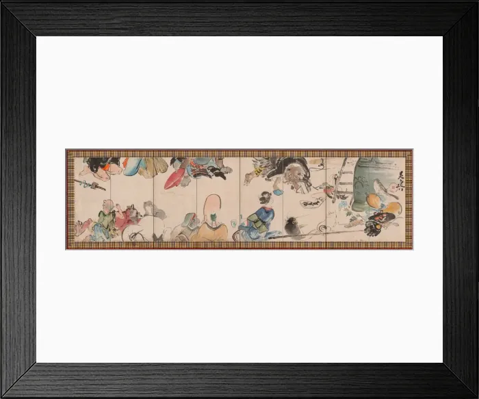 Framed Print : Gathering of Otsu-e Subjects, late 1800s. Creator: Shibata Zeshin (Japanese, 1807-1891) Framed Print : Gathering of Otsu-e Subjects, late 1800s. Creator: Shibata Zeshin (Japanese, 1807-1891)
