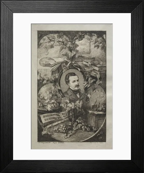 Framed Print : Frontispiece for New Works of Champfleury, The Friends of Nature: Portrait Framed Print : Frontispiece for New Works of Champfleury, The Friends of Nature: Portrait