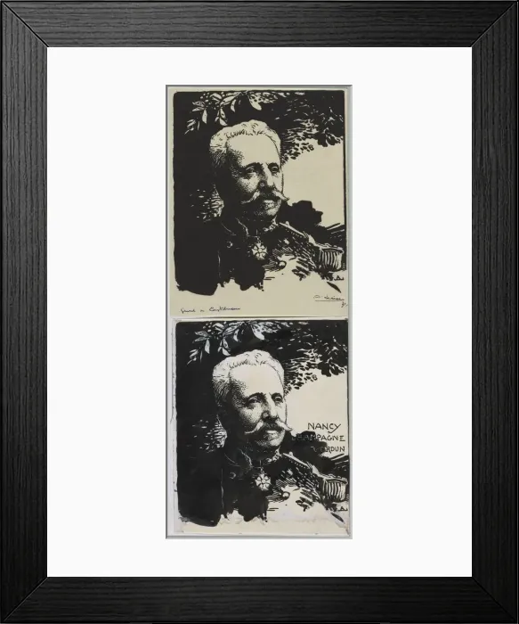 Framed Print : General de Castelneau, 1914. Creator: Auguste Louis Lepere (French, 1849-1918) Framed Print : General de Castelneau, 1914. Creator: Auguste Louis Lepere (French, 1849-1918)