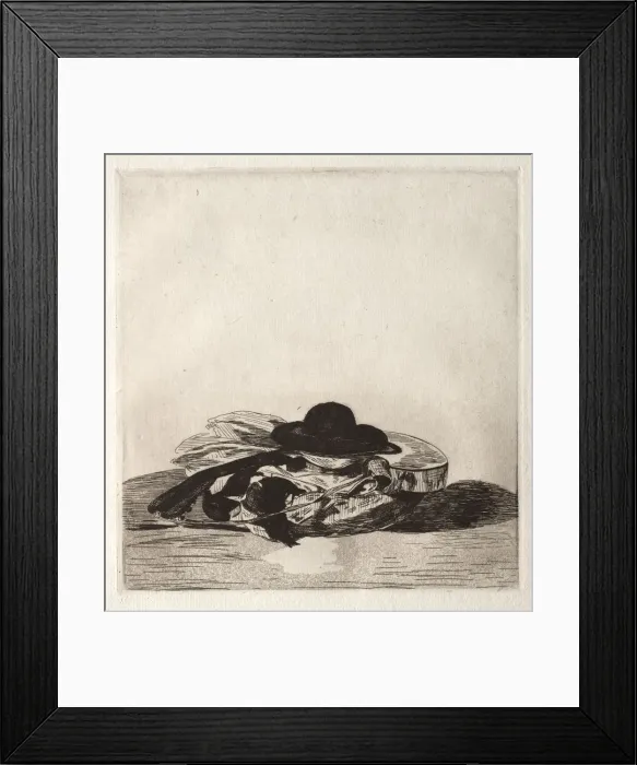 Framed Print : Fronttispiece for an Edition of Etchings: Hat and Guitar, 1862. Creator: Edouard Manet (French Framed Print : Fronttispiece for an Edition of Etchings: Hat and Guitar, 1862. Creator: Edouard Manet (French