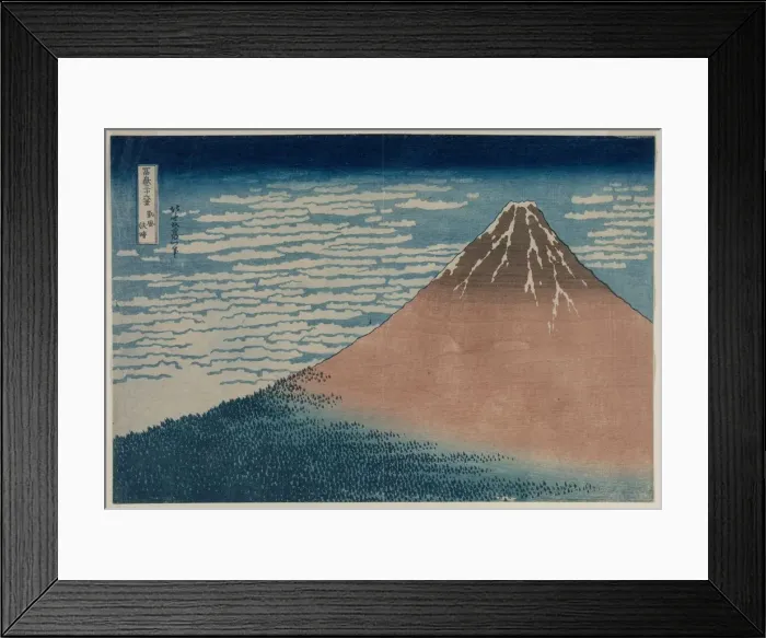 Framed Print : Fuji in Clear Weather (from the series Thirty-six Views of Mt. Fuji), early 1830s Framed Print : Fuji in Clear Weather (from the series Thirty-six Views of Mt. Fuji), early 1830s