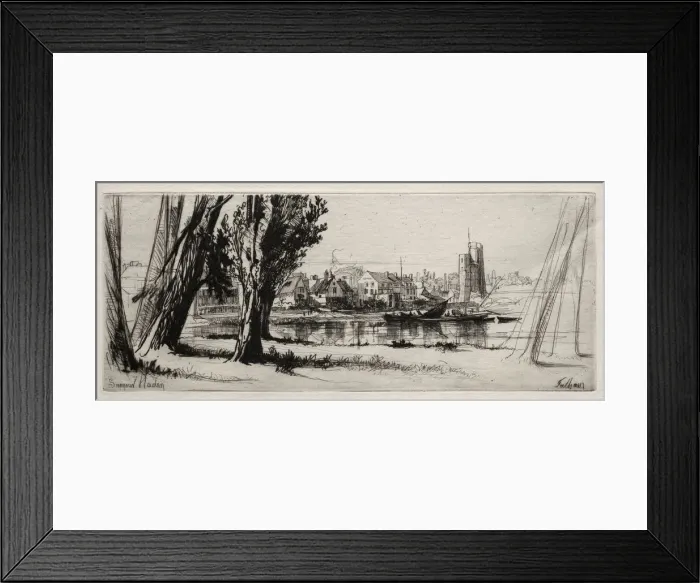 Framed Print : Fulham. Creator: Francis Seymour Haden (British, 1818-1910) Framed Print : Fulham. Creator: Francis Seymour Haden (British, 1818-1910)