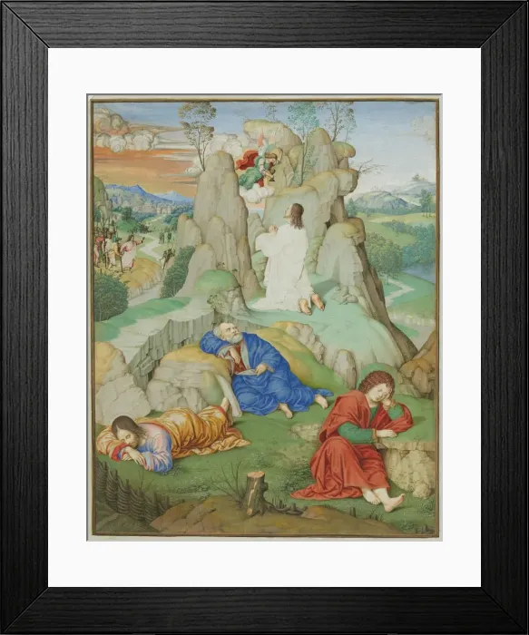 Framed Print : Full Page Miniature: The Agony in the Garden, 1490-1500. Creator: Timoteo Viti (Italian Framed Print : Full Page Miniature: The Agony in the Garden, 1490-1500. Creator: Timoteo Viti (Italian