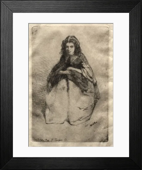 Framed Print : Fummette, 1858. Creator: James McNeill Whistler (American, 1834-1903) Framed Print : Fummette, 1858. Creator: James McNeill Whistler (American, 1834-1903)