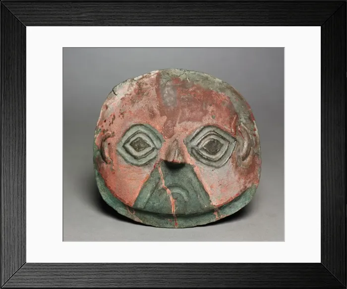 Framed Print : Funerary Mask, 1200-1500. Creator: Unknown Framed Print : Funerary Mask, 1200-1500. Creator: Unknown
